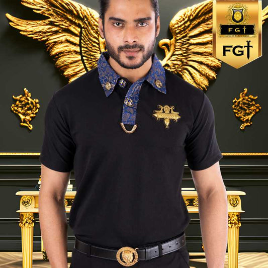 FGT ROYAL COLLECTION | #70 Ganeshji Motif | Designer men T-shirt